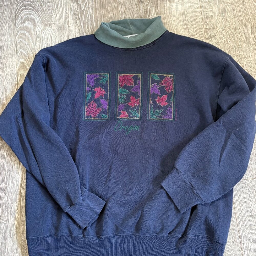 Navy Blue Graphic Men's Sweater